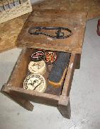 Oak Shoe Shine Stand
