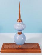 Blue Milk Glass Lightning Rod