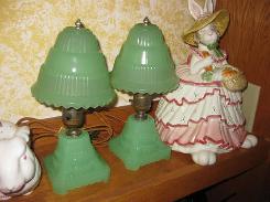 Jadite Bedroom Lamps