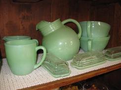 Fire King Jadite Butter Dishes with Covers