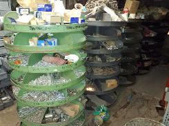  Vintage Revolving Metal Parts Bins 