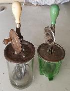 Green Depression Whipper Jars