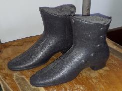Iron Button Shoe Book Ends 