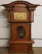  Massive Oak Hotel Tall Case Clock