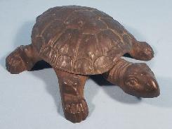     Turtle Cast Iron Lift-Top Spittoon