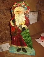 Santa Hand Painted Display