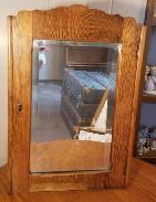 Oak Mirror Front Medicine Cabinet 