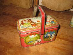Merry Christmas from Santa Nursery Rythm Tin Litho Pail 