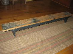 Blue Painted Early Pine Kneeling Bench 
