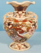 Geisha Enameled 12 Vase 