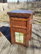 Oak Arts & Crafts Tall Smoking Cabinet 