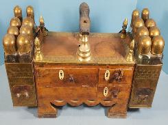 Eastern Ornate Glass Shoe Shine Stand