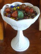 Milk Glass Pedestal Candy Dish 