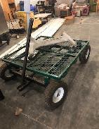Rubber Tired Steel Mesh Pull Cart
