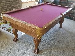 Olhausen Oak Full Slate Regulation Pool Table