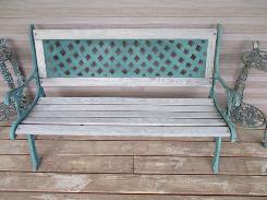 Wrought Iron Park Bench 