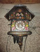 Swiss Floral Stencil Cuckoo Clock