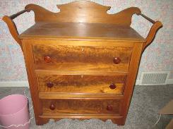 Walnut 3 Drawer Commode