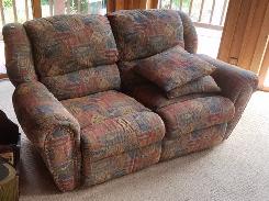 Fishing Theme Dual Recliner Love Seat 