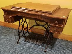 Strub-Steward Oak Treadle Sewing Machine 