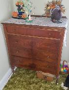 Walnut 1930's 4 Drawer Chest
