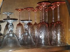 Pink Depression Set of Stemware 