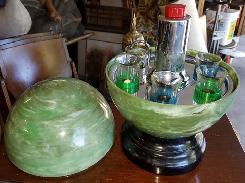 Bakelite Marbleized Liquor Set 