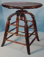 Early Oak & Iron Counter Stool 