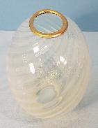 Vaseline Opalescent Swirl Round Lamp Shade 