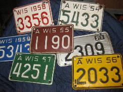   Wisconsin Vintage Trailer License Plates