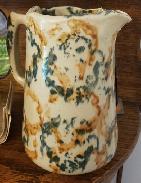 Early Spongeware 8 Pitcher 