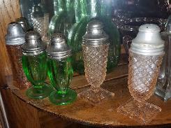Depression Glass Salt & Pepper Sets