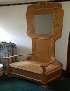 Vintage Oak Carved Hall Stand 