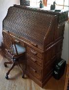   Quality Oak Roll Top Desk 