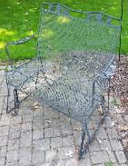 Floral & Mesh Metal Porch Glider 