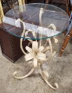 Floral Metal Decorative Side Table