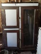 Early Porcelain Glass Door Cooler 