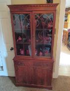 Walnut Deco Step Back Hutch