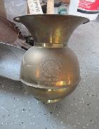 Red Skin Chewing Tobacco Brass Spitoon 