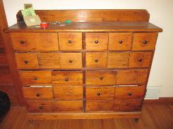 Primitive Pine Seed Cabinet 