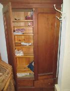 Walnut Victorian Panel Door Wardrobe 