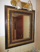 Oak Leaf Scroll Guilt Framed Mirror 