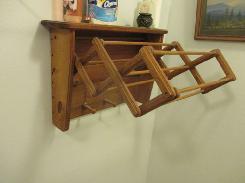 Pine Wall Accordion Towel Rack