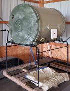 Vinyl Drum Compost Tumbler w/ Stand 