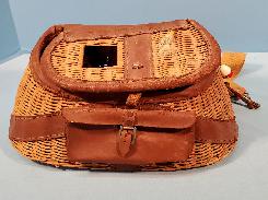 Wicker & Leather Fishing Creel 