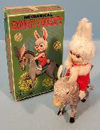 Mechanical Bunny Jockey Wind Up Toy 