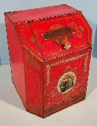Early Metal Painted Tea Counter Top Container