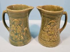 Pirate Green Pottery Pitchers 