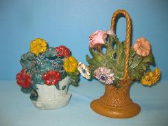 Flower Pot & Basket Cast Iron Door Stops