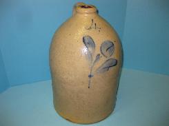 Saltglaze 4 Gal. Floral Cobalt Jug